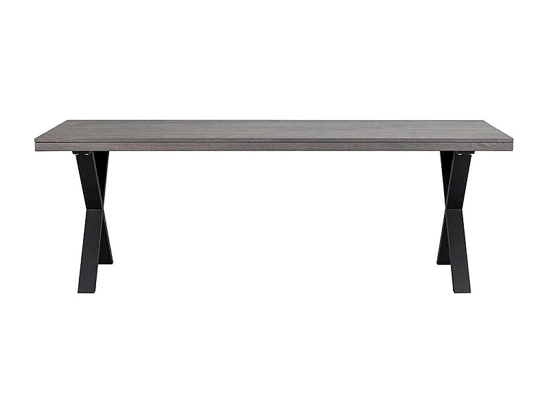 Esszimmer Tisch aus Eiche Massivholz Rauchfarben und Schwarz