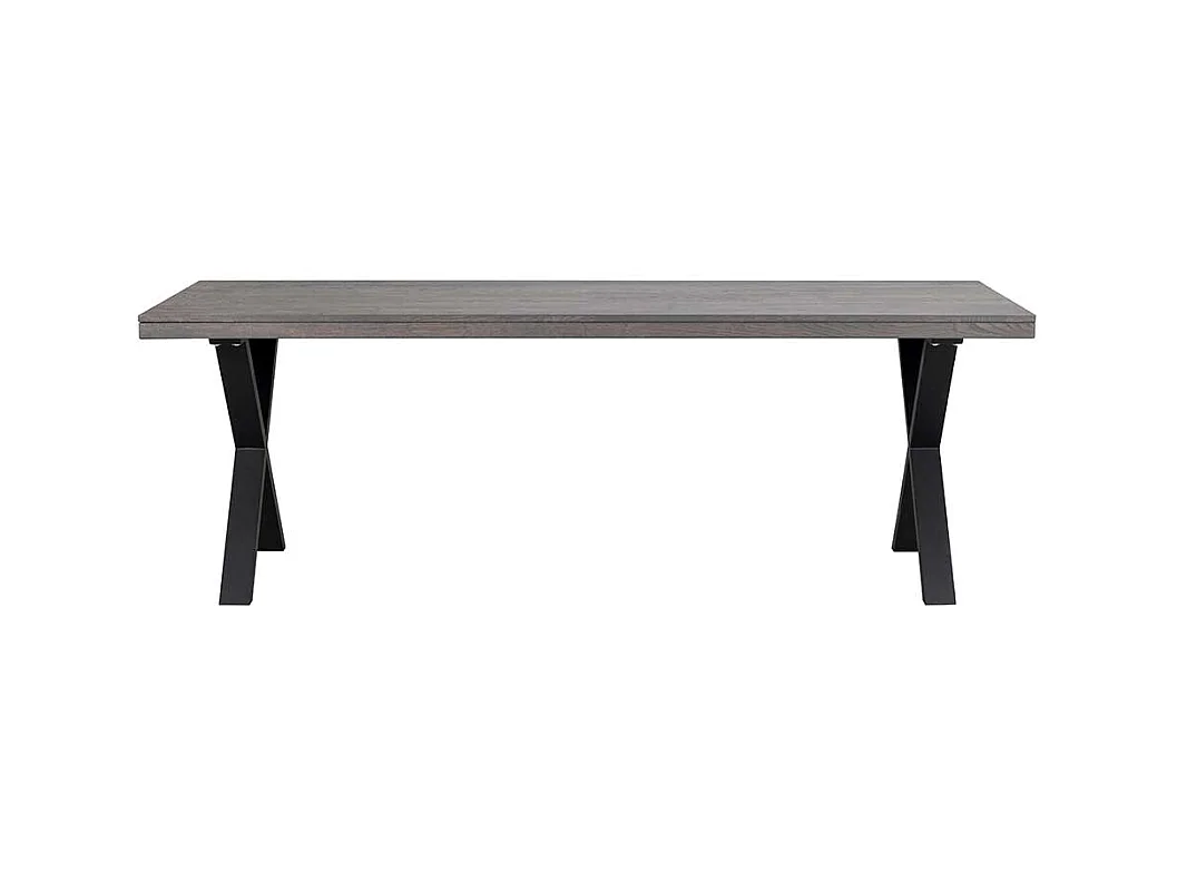 Esszimmer Tisch aus Eiche Massivholz Rauchfarben und Schwarz