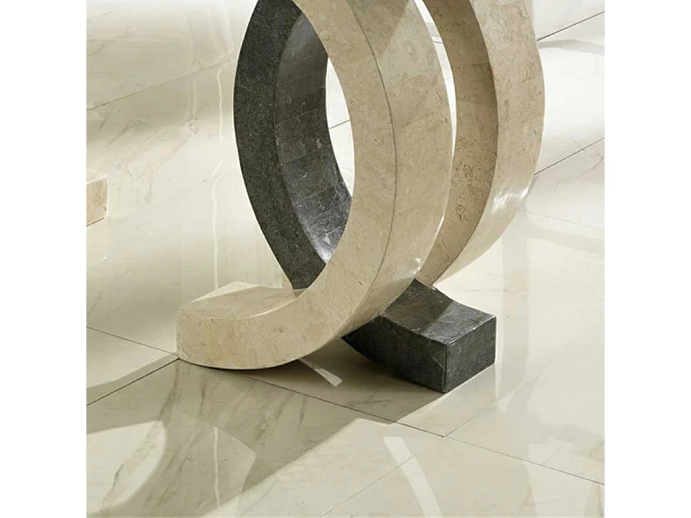 Esszimmertisch aus Stein Glas