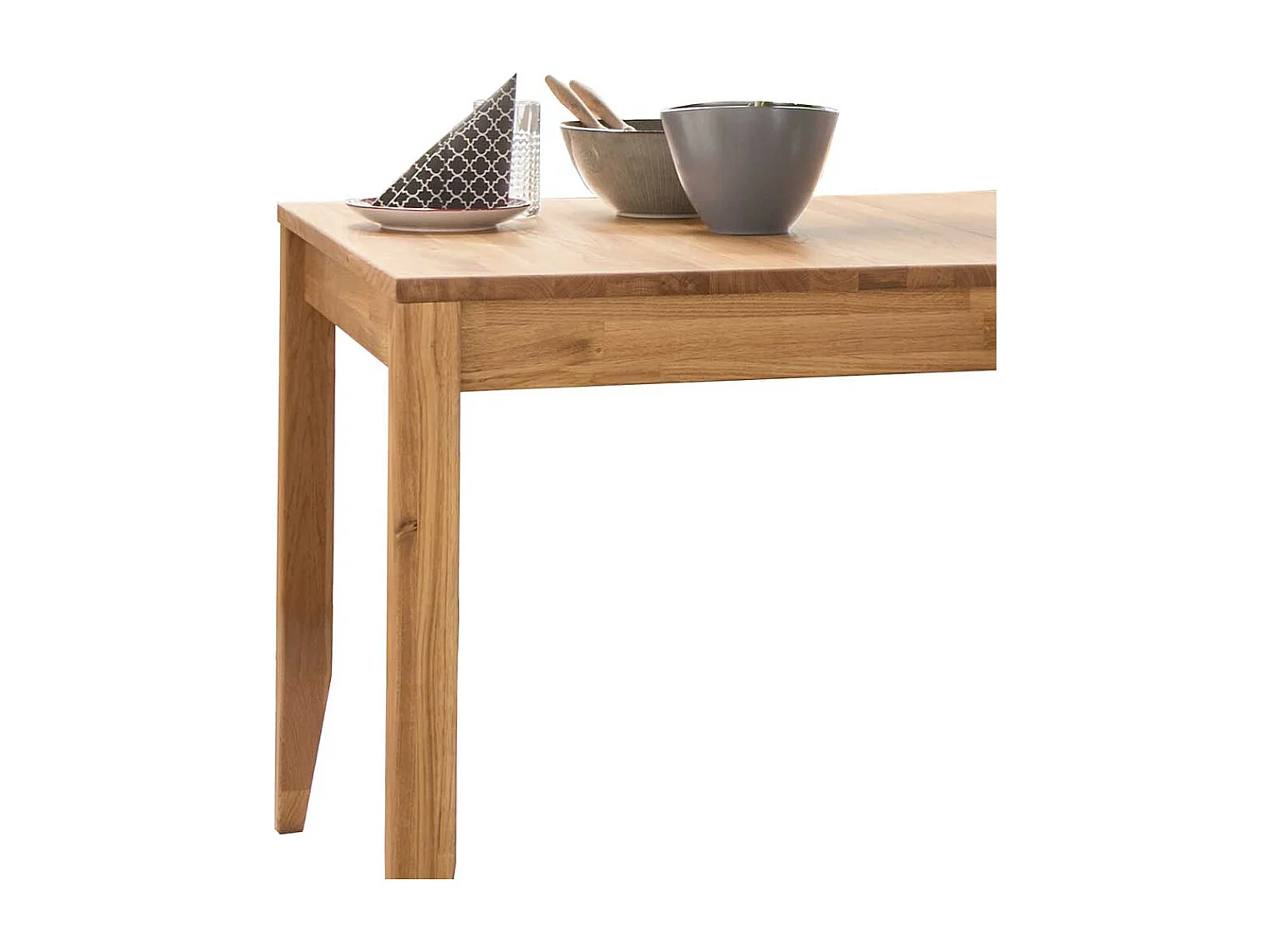 Holztisch aus Eiche Massivholz Mittelauszug