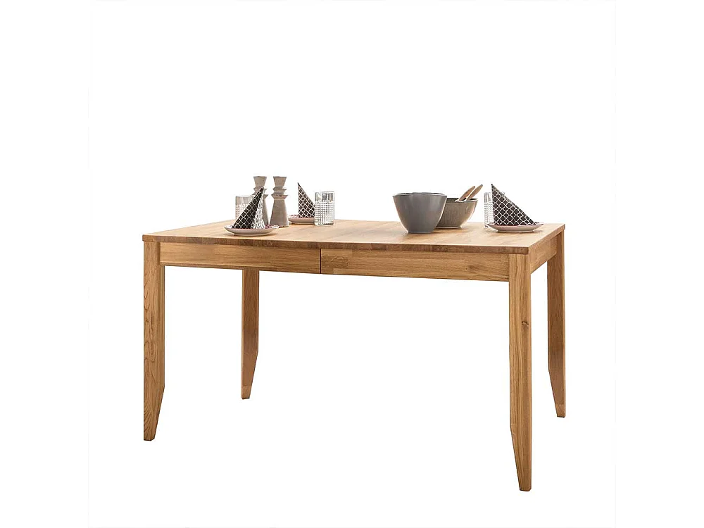 Holztisch aus Eiche Massivholz Mittelauszug