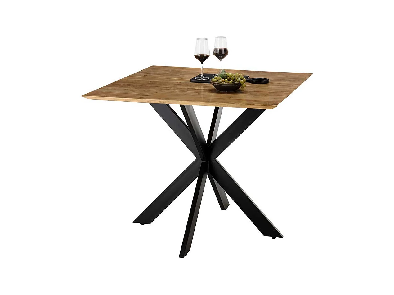 Quadratischer Esstisch im Industry und Loft Stil 100 cm breit