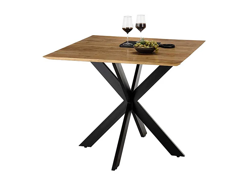 Quadratischer Esstisch im Industry und Loft Stil 100 cm breit