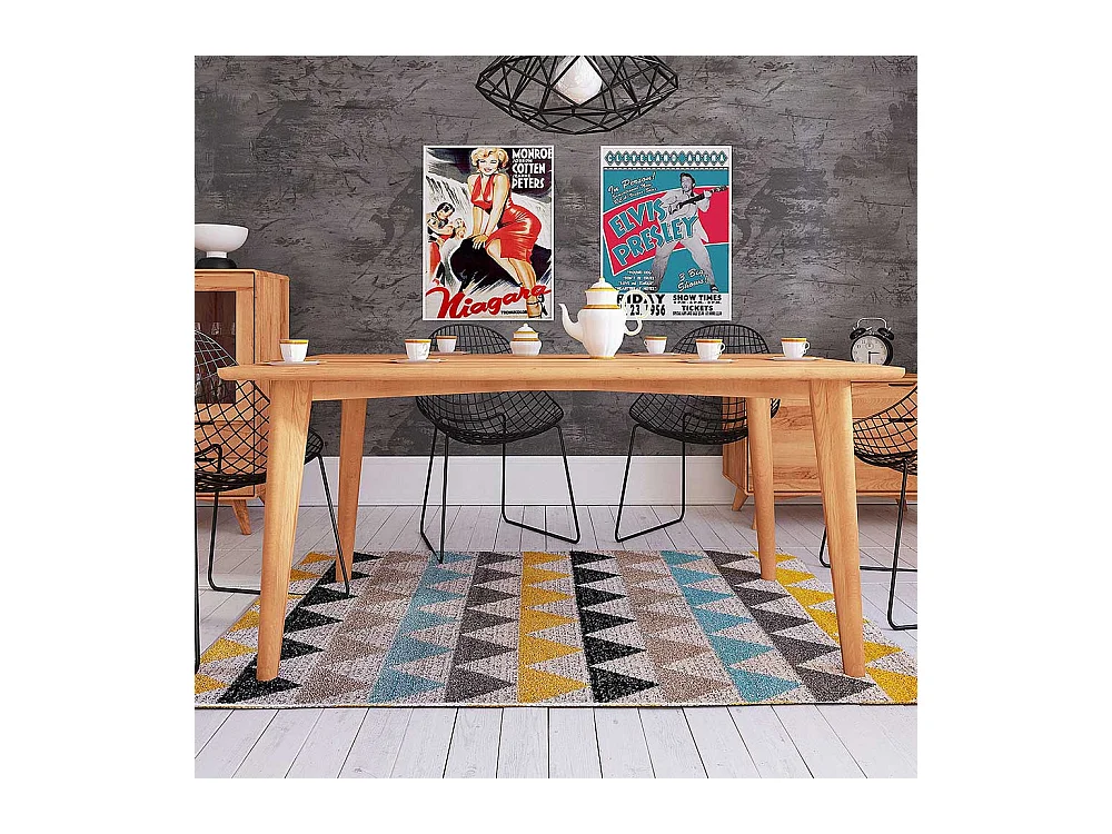 Tisch aus Kernbuche Massivholz 100 cm tief