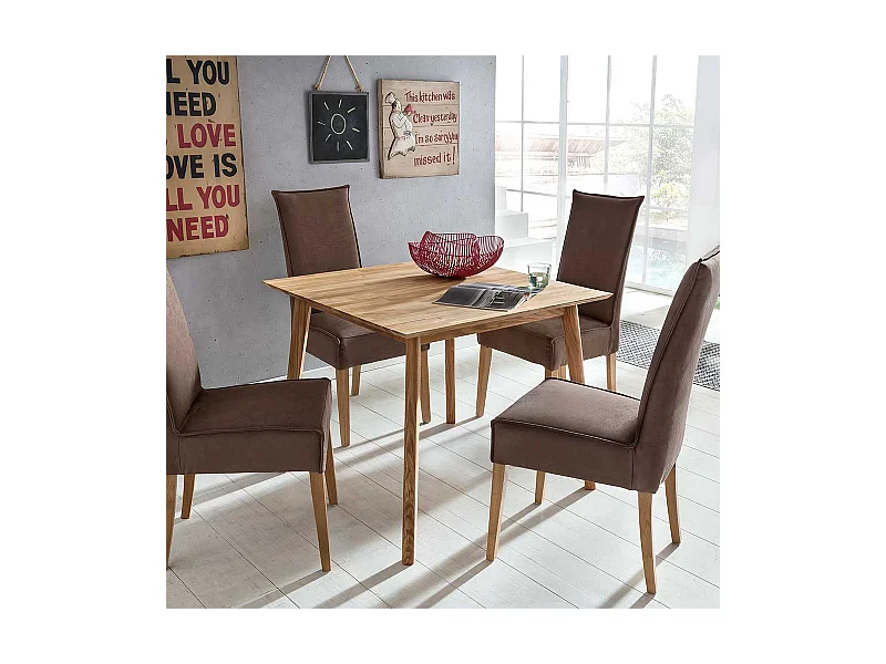 Tisch aus Eiche Massivholz 90 cm breit