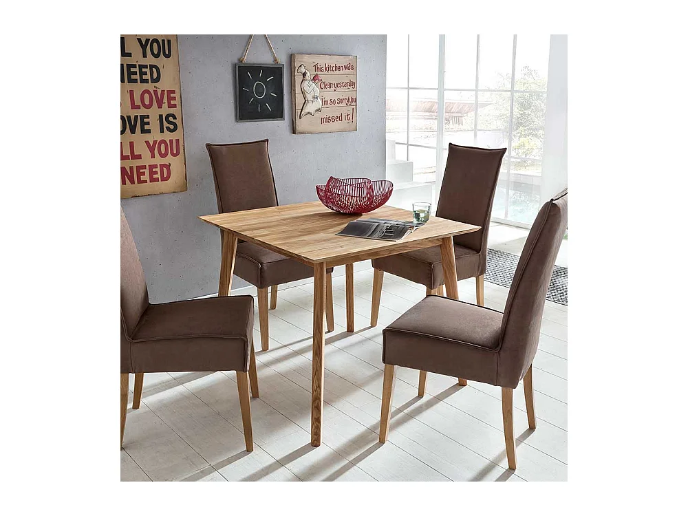 Tisch aus Eiche Massivholz 90 cm breit