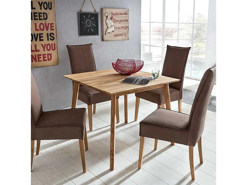 Tisch aus Eiche Massivholz 90 cm breit