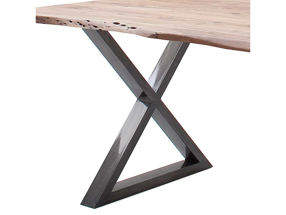 Esstisch Tisch aus Akazie Massivholz und Metall