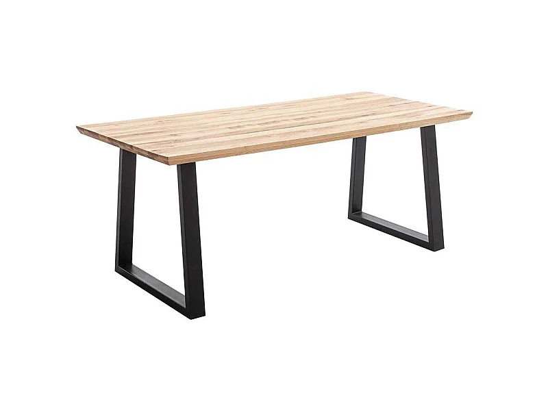 Esstisch Holztisch aus Metall und Zerreiche Massivholz