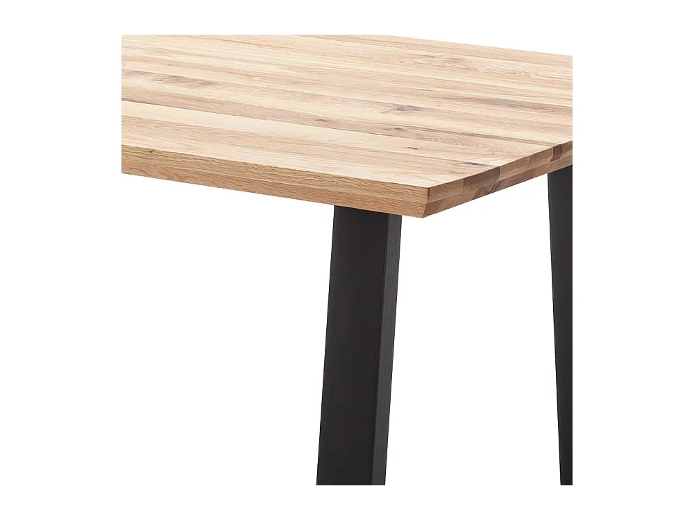 Esstisch Holztisch aus Metall und Zerreiche Massivholz