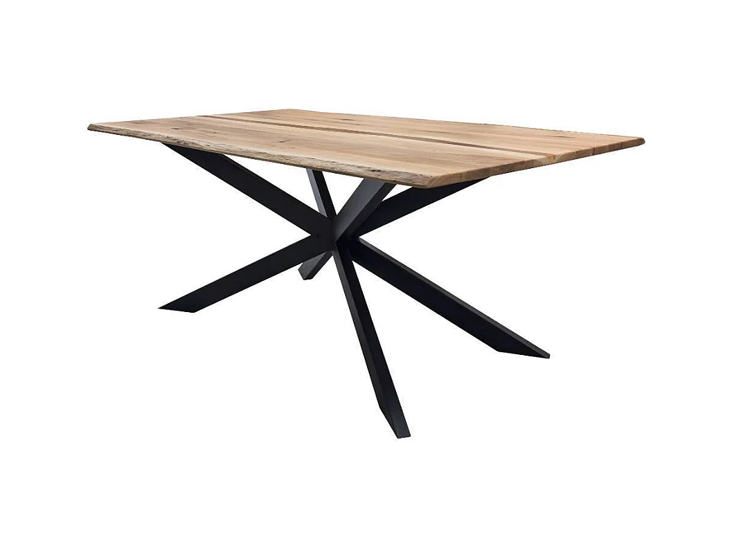 Esstisch Massivholztisch mit natürlicher Baumkante in modernem Design