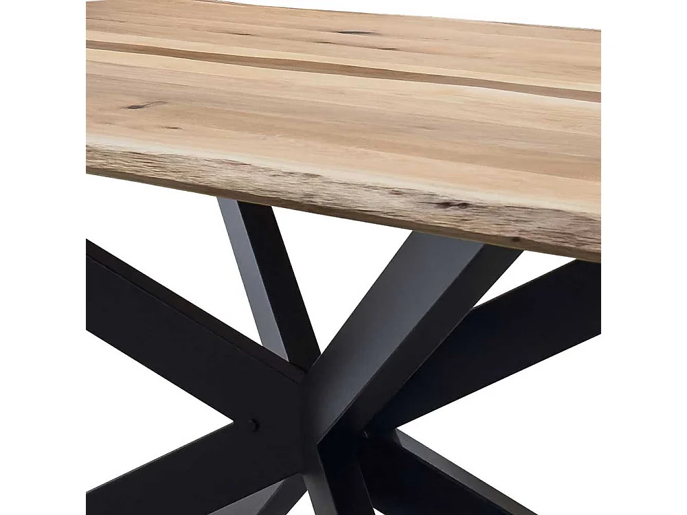 Esstisch Massivholztisch mit natürlicher Baumkante in modernem Design