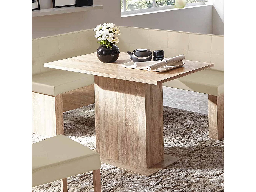 Säulen Esstisch in Sonoma Eiche 110 cm