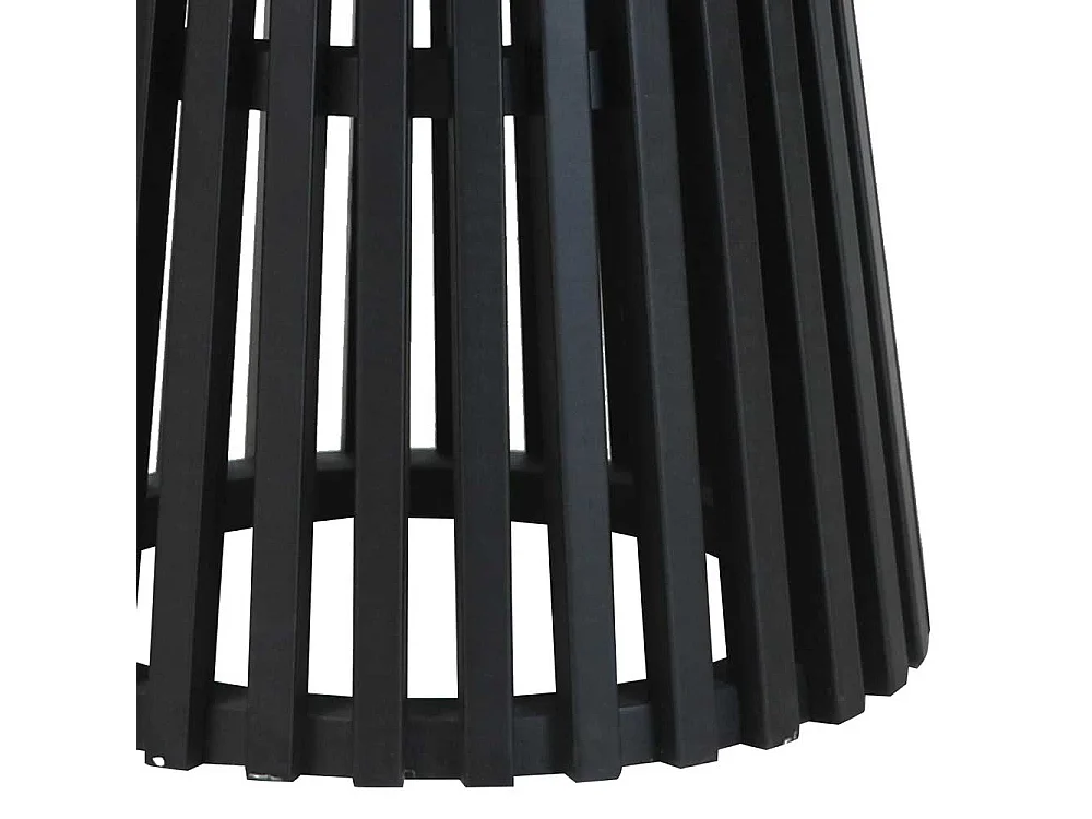 Schwarzer Küchen Tisch im Skandi Design 100 cm Durchmesser