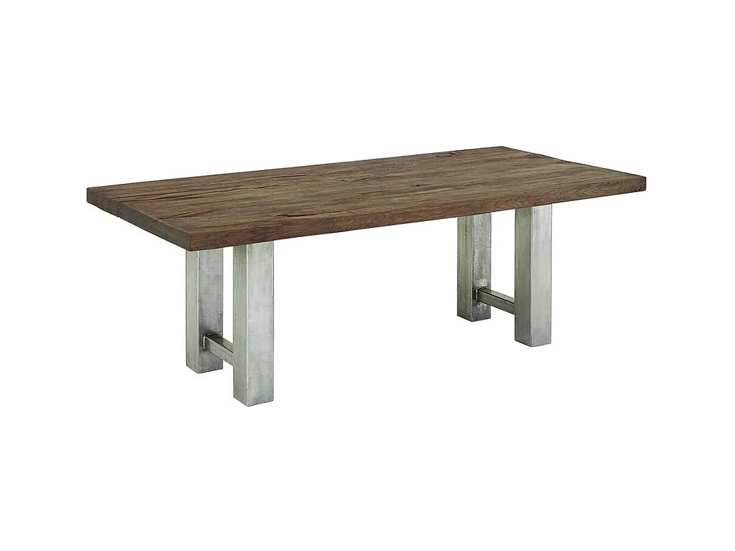 Küchentisch aus Wildeiche Massivholz Eisen