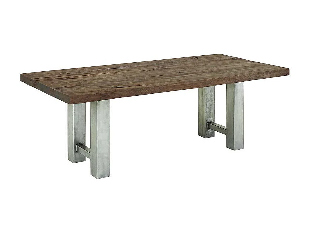 Küchentisch aus Wildeiche Massivholz Eisen