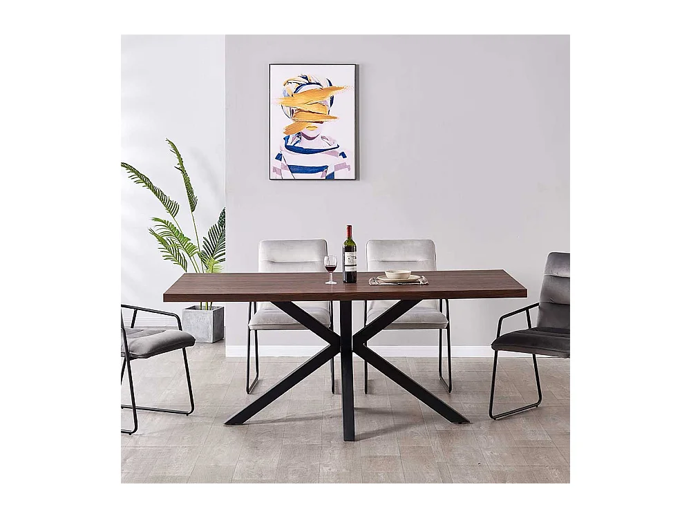 Esszimmertisch in Nussbaumfarben 180 cm breit