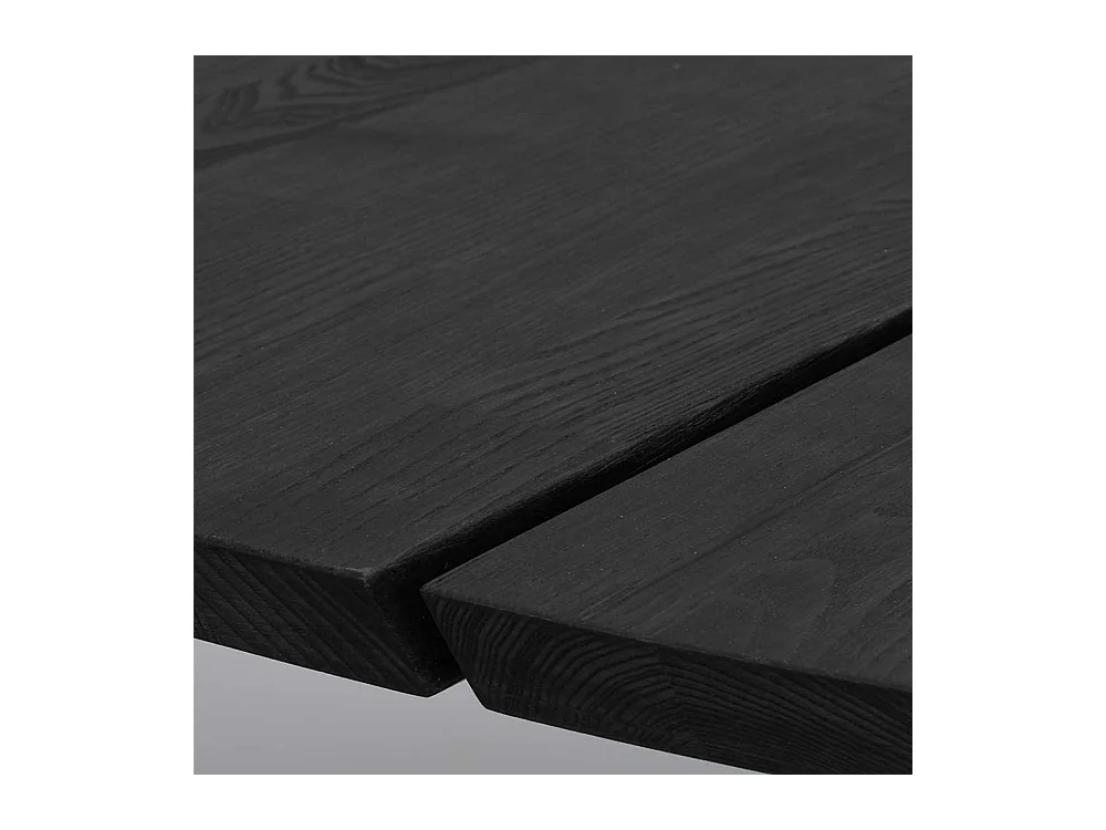 150 cm Esstisch mit runder Tischplatte Schwarz