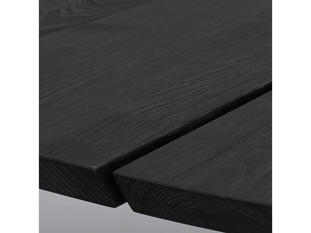 150 cm Esstisch mit runder Tischplatte Schwarz