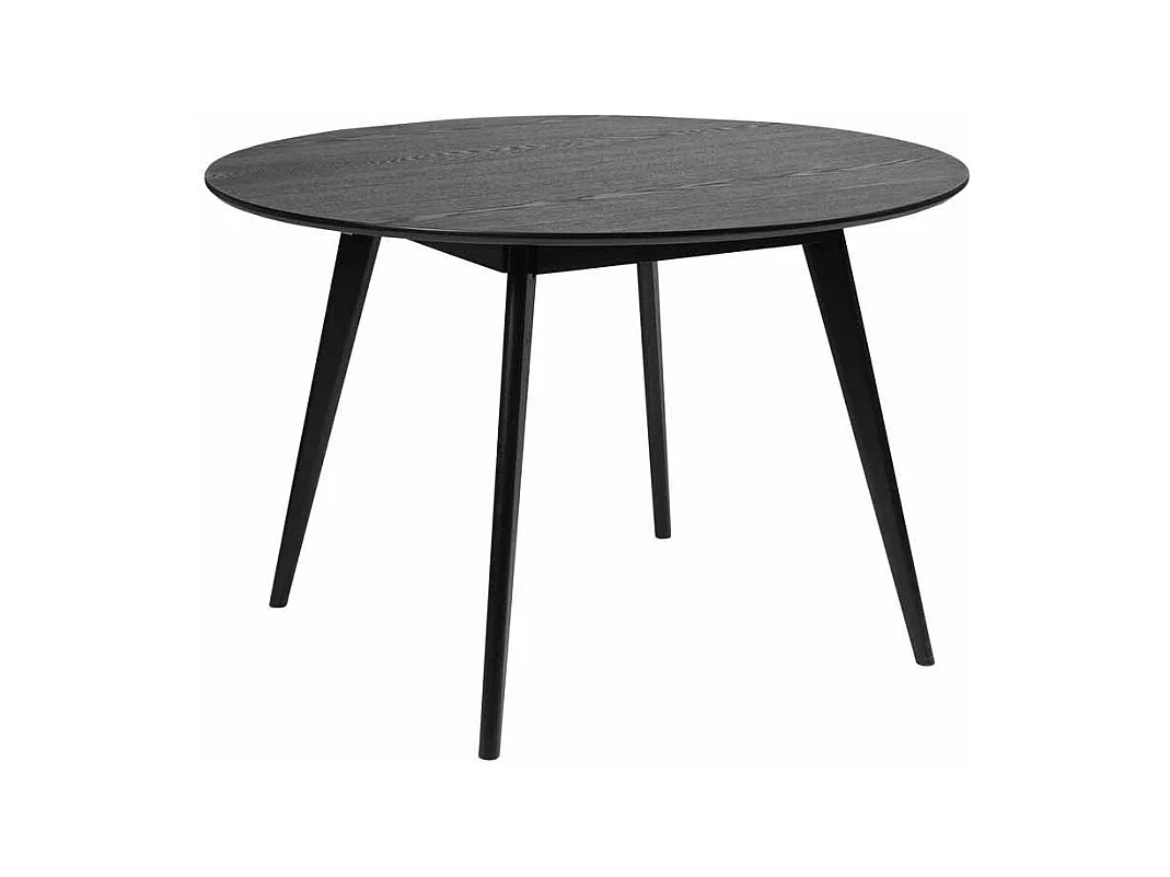 Esszimmertisch in Schwarz Esche furniert Rund