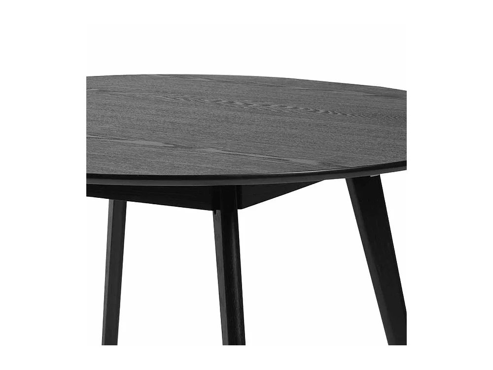 Esszimmertisch in Schwarz Esche furniert Rund