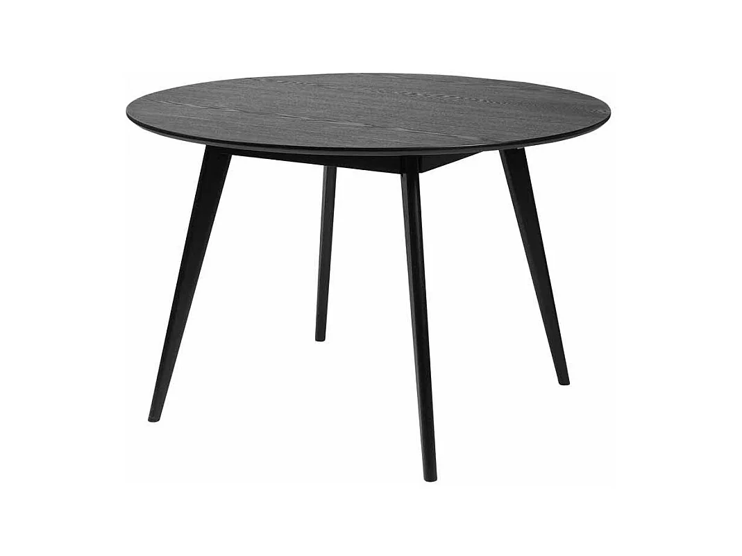 Esszimmertisch in Schwarz Esche furniert Rund