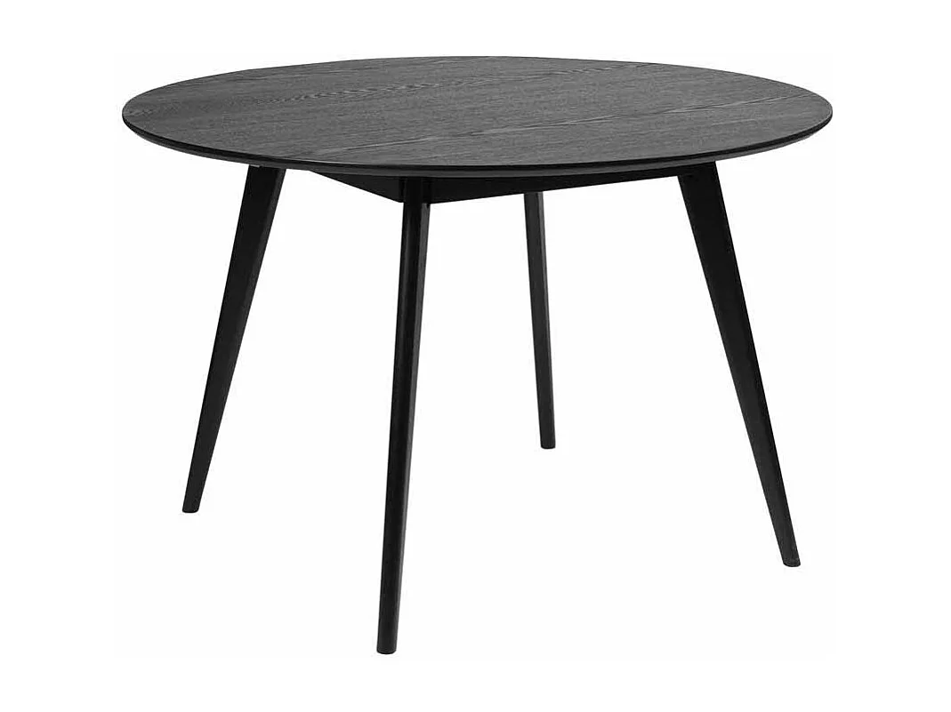 Esszimmertisch in Schwarz Esche furniert Rund