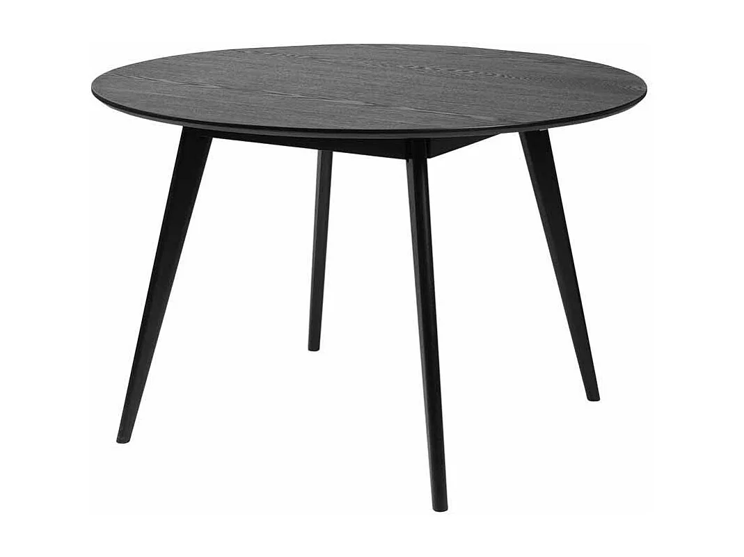 Esszimmertisch in Schwarz Esche furniert Rund