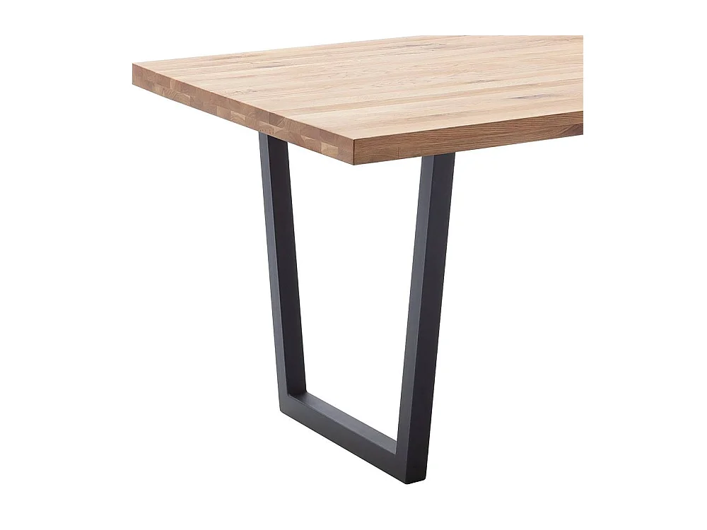 Esstisch Holztisch in Wildeichefarben und Anthrazit