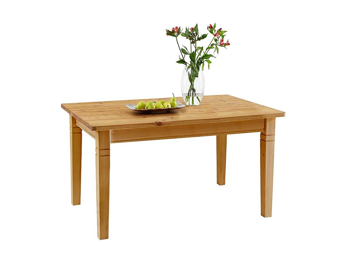 Esstisch aus Kiefer Massivholz Ansteckplatten