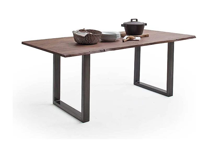 Esstisch Holztisch aus Akazie Massivholz und Metall