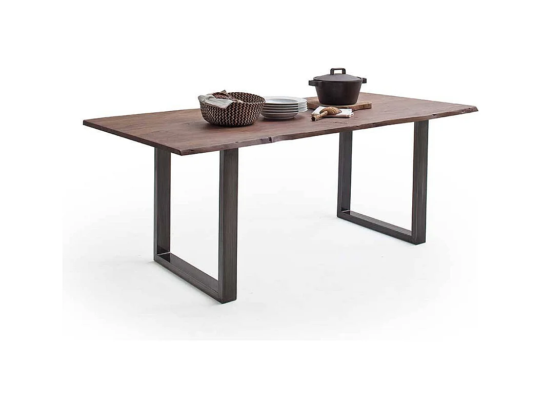 Esstisch Holztisch aus Akazie Massivholz und Metall