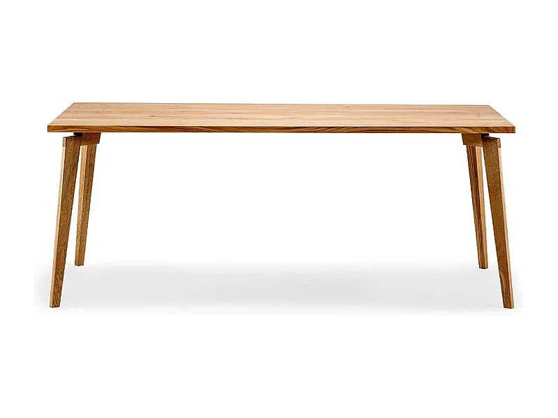 Holztisch aus Eiche Massivholz 90 cm tief