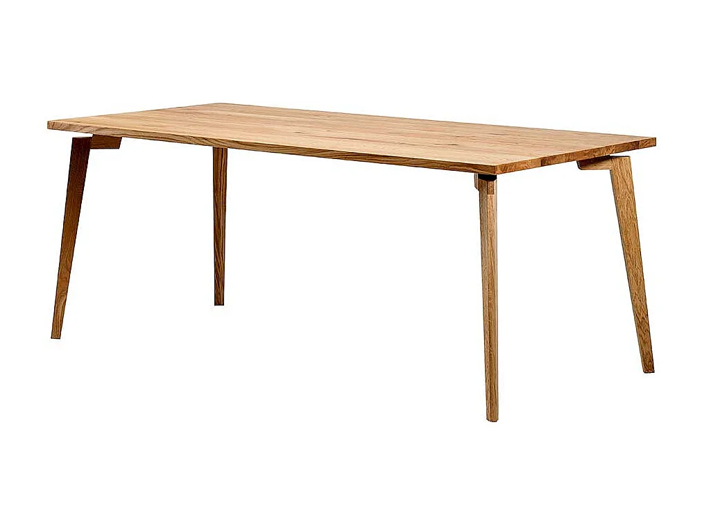 Holztisch aus Eiche Massivholz 90 cm tief