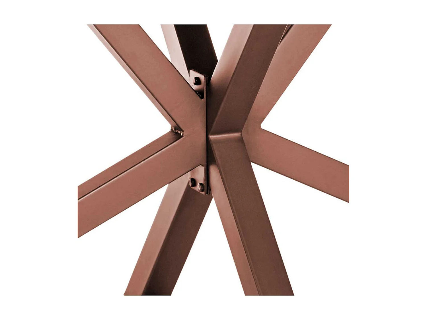 Esszimmertisch aus Mangobaum Massivholz und Eisen Baumkante