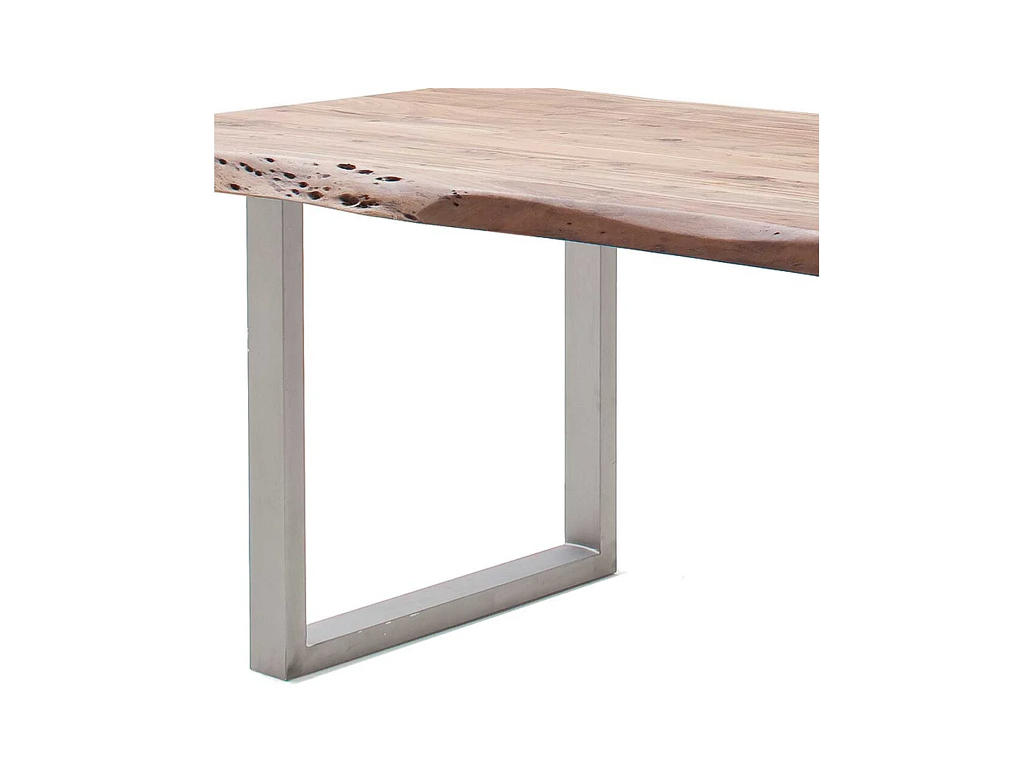 Esstisch Baumkantentisch aus Akazie Massivholz mit natürlicher Baumkante