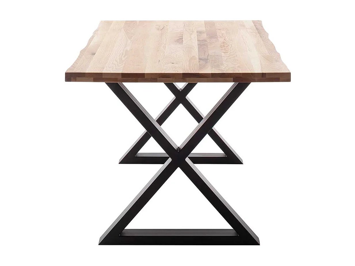 Esstisch Holztisch im Industry und Loft Stil mit X Gestell