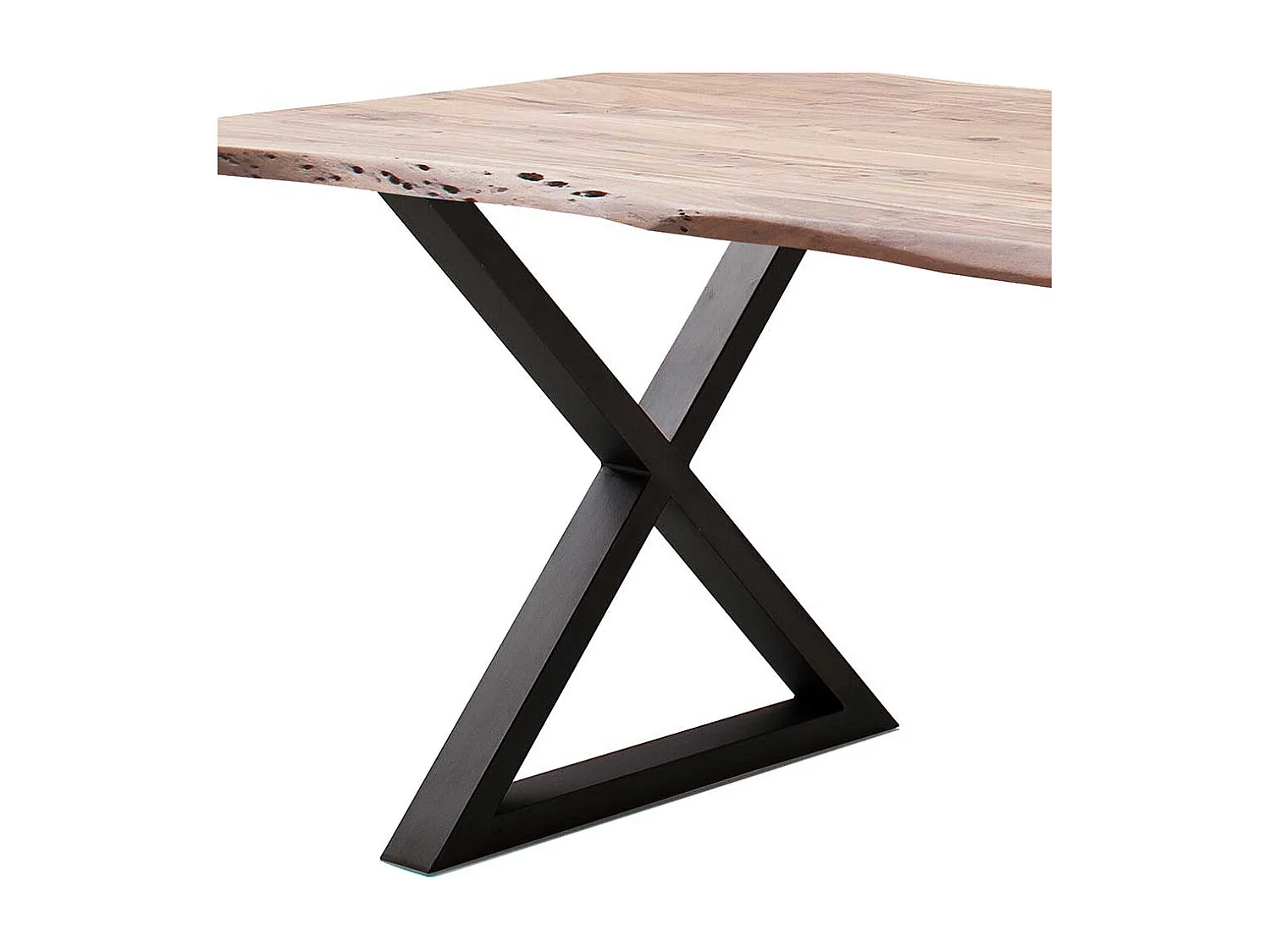 Esstisch Holztisch aus Akazie Massivholz mit natürlicher Baumkante