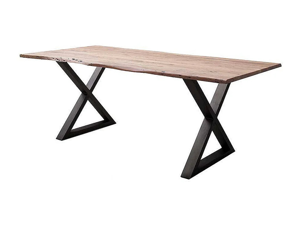 Esstisch Holztisch aus Akazie Massivholz mit natürlicher Baumkante