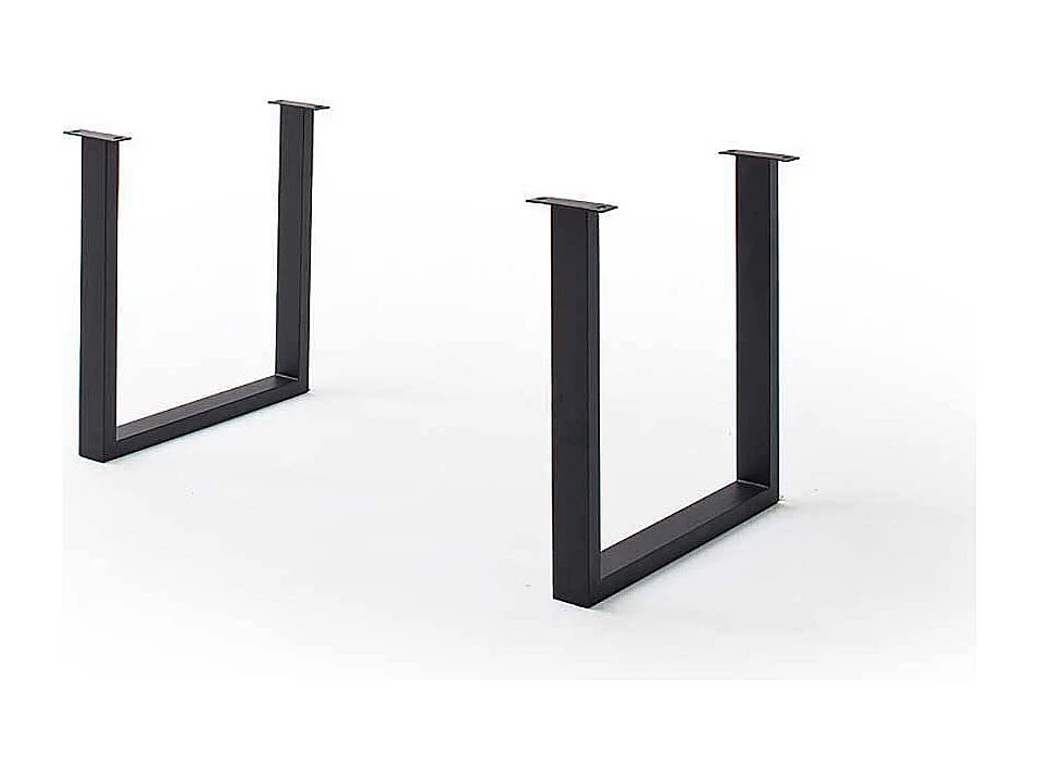 Essenstisch aus Akazie Massivholz mit Bügelgestell