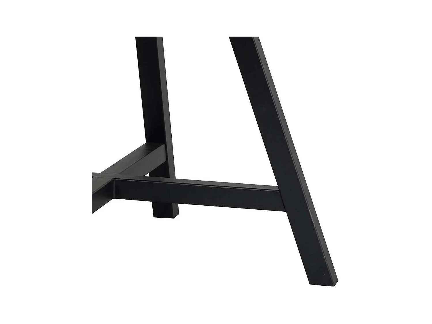 150 cm Durchmesser Tisch mit Massivholzplatte Metall Vierfußgestell