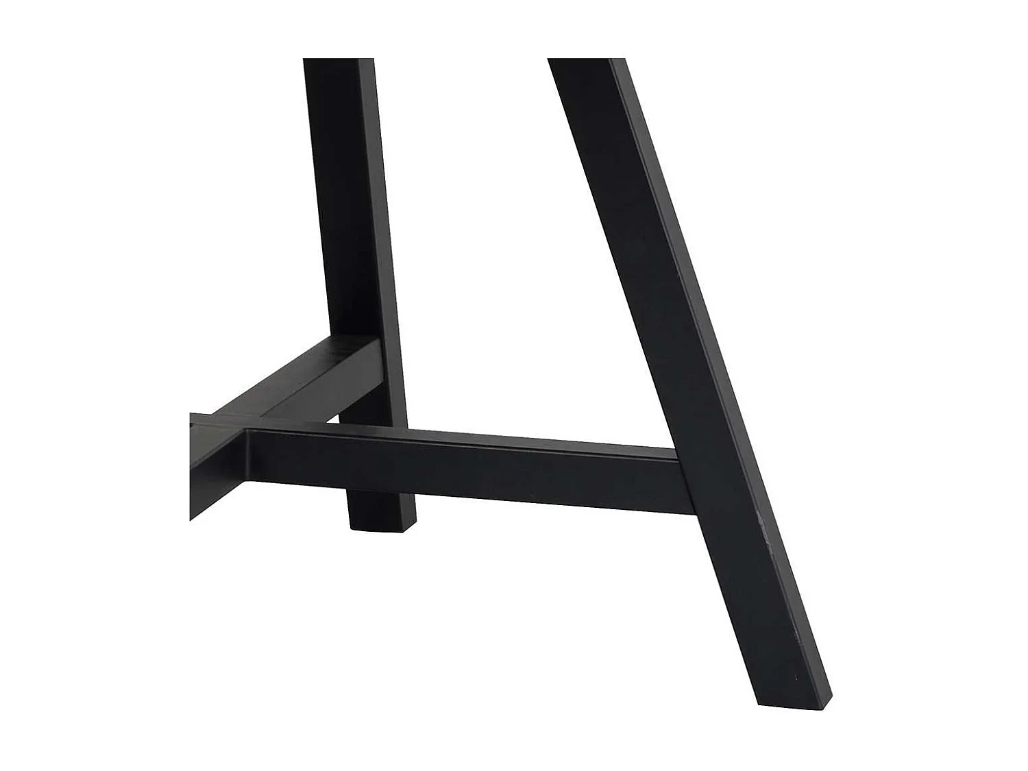 150 cm Durchmesser Tisch mit Massivholzplatte Metall Vierfußgestell