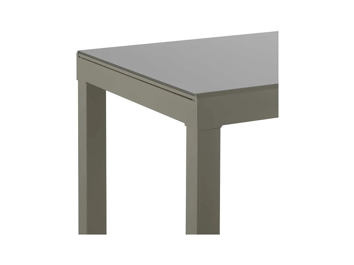 Ausziehtisch in Grau Glas