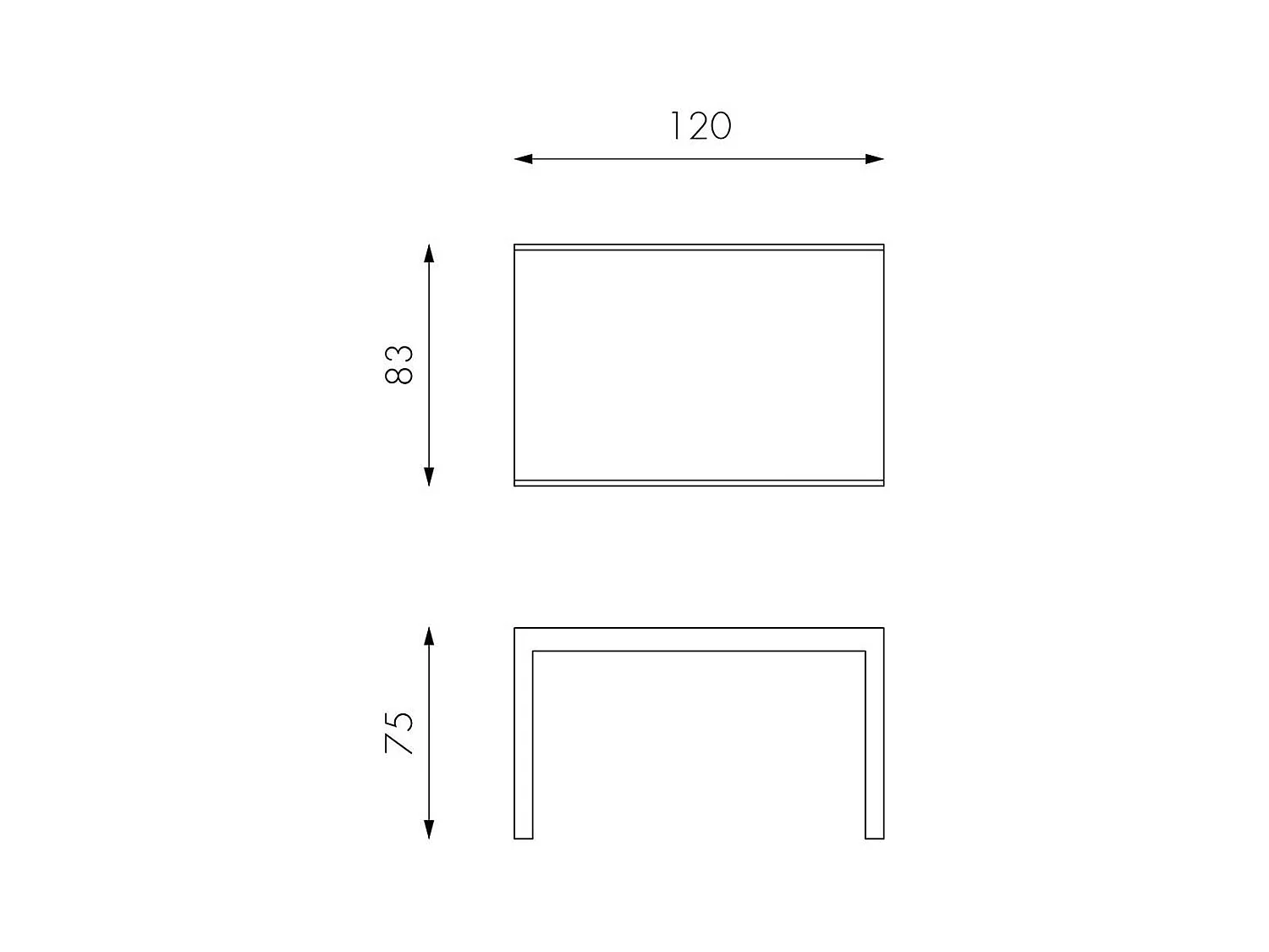 Ausziehtisch in Grau Glas