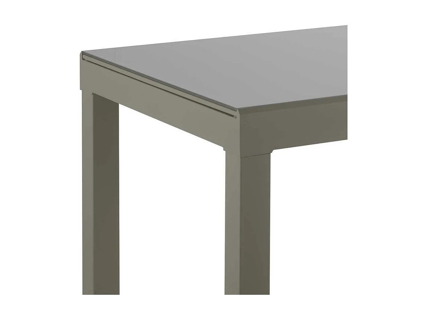 Ausziehtisch in Grau Glas