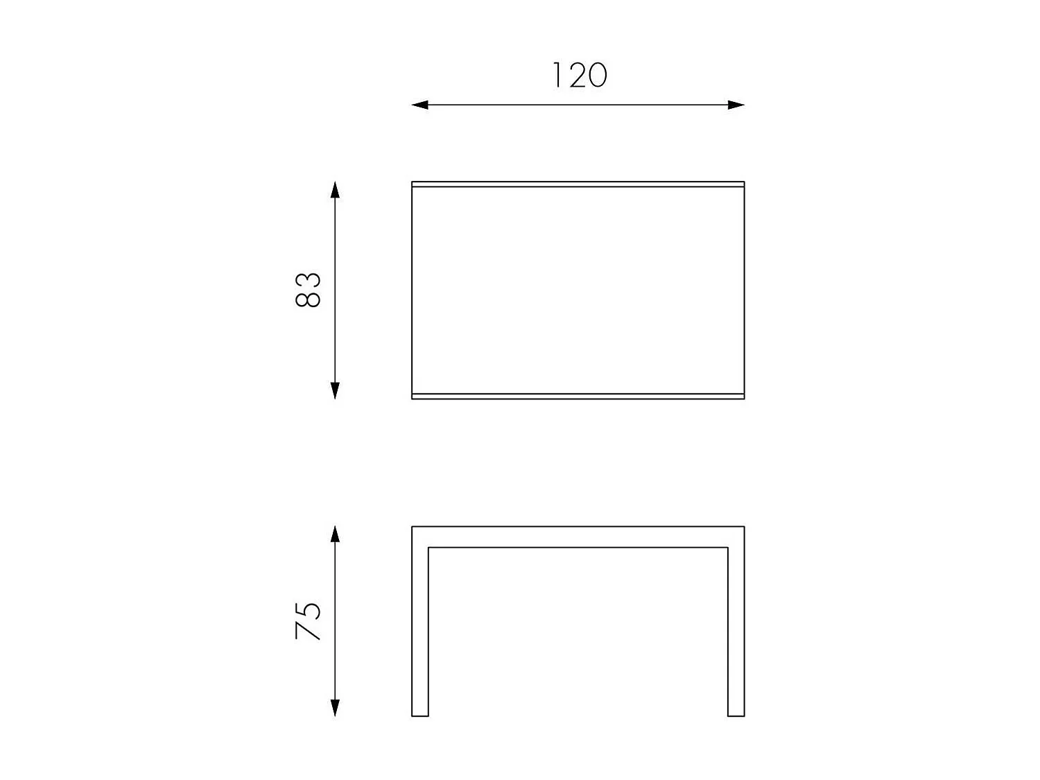 Ausziehtisch in Grau Glas
