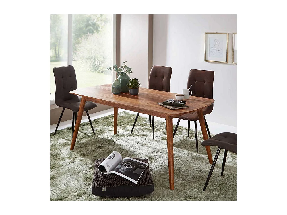 Esszimmertisch aus Sheesham Massivholz Retrostil