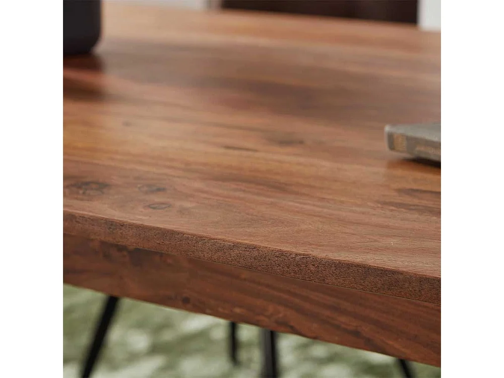 Esszimmertisch aus Sheesham Massivholz Retrostil