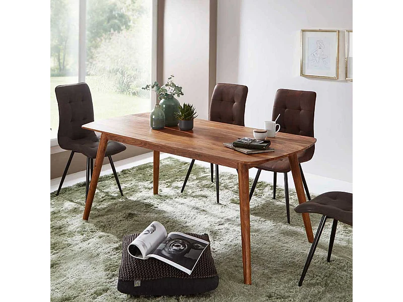 Esszimmertisch aus Sheesham Massivholz Retrostil