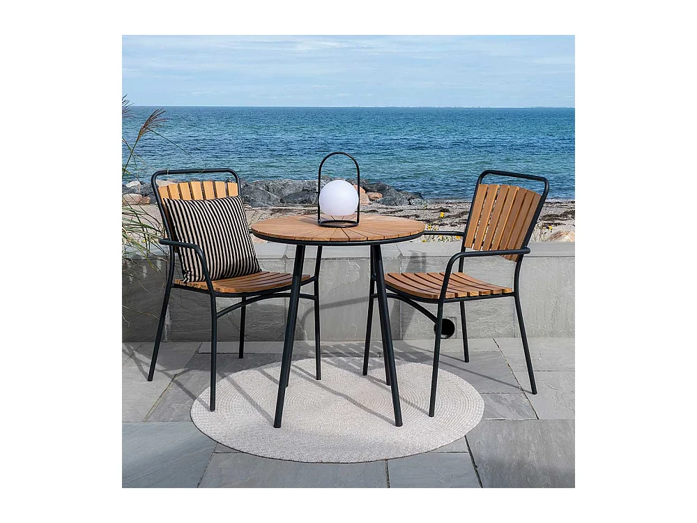 Bistrotisch Gartentisch aus Teak Massivholz 74 cm hoch